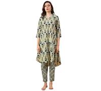 TANISHA Women's Cotton Blend Co-ord Set, Double Colonial White, XL