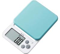 Tanita KJ-212 BL Cooking Scale with Removable and Washable Silicone Cover, Measures Up to 4.4 lbs (0.1 g) Units, Includes Hook Hole, Convenient Storage, Digital Scale, Blue