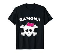 Tanja First Name Design: Pirate Flag and Hair Bow Value Graphic T-Shirt