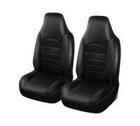 TANJAU Car seat covers For Mini Cooper F55 F56 Hatchback 2016-2019, 2pcs PU Leather Car Seat Covers Comfortable Breathable Waterproof Protectors Interior Accessories,A/Black