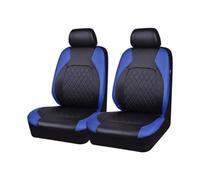 TANJAU Car Seat Covers for VW Amarok EOS ID.3 ID.4 ID.5 New Beetle, 2 pieces Car Front Seat Covers Leather All-weather Breathable Wear-resistant and Waterproof Interior,C/Blue