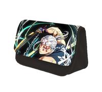 Tanjiro Pencil Case Nezuko Anime Tanjiro Bag Pen Box Big Capacity Students Pen Bag Cartoon Zipper Stationary Pouch Back to School Supplies for Boys Girls Cosplay Gift (Type 10, 22*13*7.5cm)