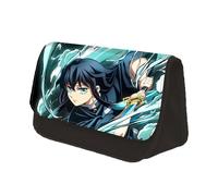Tanjiro Pencil Case Nezuko Anime Tanjiro Bag Pen Box Big Capacity Students Pen Bag Cartoon Zipper Stationary Pouch Back to School Supplies for Boys Girls Cosplay Gift