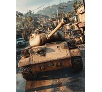 Tank 5D Diamond Art Kits Adults, Street Diamond Painting for Adults, DIY Full Drill Crystal Art Pictures, Cross Stitch Embroidery Crafts Kits for Beginners, Autumn Decorations for Home, 12x16in 2-6763