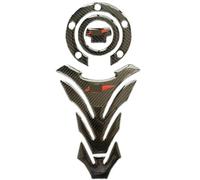 Tank Cover Pad Sticker Triple Front Top Clamp Fish Carbon Fiber Logo Decal Motorcycle for YA&MH&HA for 1000 R1 2004 2005 2006 Fuel Tank Sticker Pad Protector(4)