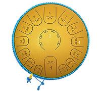 Tank Drum 14 inch 15 Note Carbon Steel Tongue Drum Handpan Drum Yoga Meditation Percussion Instrument Beginner's Musical Gift