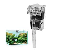 Tank Filtering Device: Transparent Resin Casing, Adjustable Submersible Suction, Silent Oxygenation Method | Hanging Skimmer for Small Fish