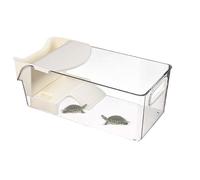 Tank for Turtles,Multi-functional Aquarium | Transparent Terrarium with Basking Area for Reptile Feeding Tortoise Hermit Crabs Frog Observing Daily Activities