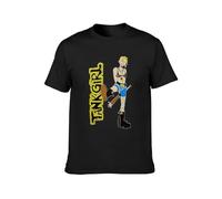 Tank Girl Retro Comic Men's T-Shirt Unisex Black Cotton Print Tee Shirts M