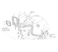 Tank guard for combination with engine guard 502901 black for BMW R