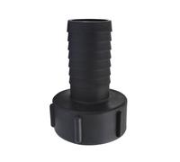 Tank Hose Adapter Plastic IBC Tank Adapter Garden Hose Adapter Fittings Tools 60mm Thread Import to 1.5"(38mm) Connect Hose (Pack of 1)