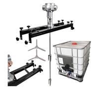 Tank Mixer Machine, 1000L Paint Mix Tool, Paint Stirring Machine Bracket Air Agitator Paint Mix Tool, for Ink Dissolver Agitator Small(Large5Cylinders)