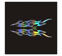 Tank Pad Protector Universal DIY Flame Vinyl Decal Sticker For Car Motorcycle Gas Tank Waterproof Motorcycle Flame Sticker Kit Decals