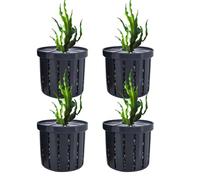 Tank Plant Stand - Stable Basket for Aquarium, 4 Pieces Hydroponic Planting | Aquatic Elements Decoration for Apartments, Hotels, Rent, Restaurants, Bedrooms, Neg