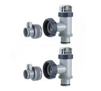 Tank Plunger Valve B-Type Hose Adapter for Intex Tank Replacement Compatible(2*Pool Plunger Valve+ 2*Type B Hose Adapter)