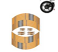 Tank Protector 17-inch Motorcycle Sticker Wheel for Aprilia RS RS125 Motorcycle Parts Contour Wheel Decoration Decal Sticker(Orange)