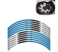 Tank Protector 17 Inches Motorcycle Reflective Decal for H-ONDA CBR CBR250R CBR650F CBR300R Motorcycle Stickers Wheel Sticker Front Rear Decals(Blue)