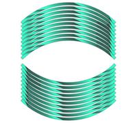 Tank Protector Motorcycle 17 Inch Front Rear Decal Wheel Hub for Kawasaki for Ninja ZX-10R ZX10R ZX-10RR ZX10RR Reflective Rim Stickers(Light Blue)