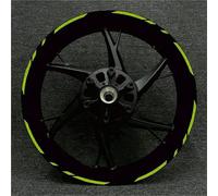 Tank Protector Motorcycle Hub 17 Inch Wheels Stickers for KAWASAK for Ninja 250 400 650 Z1000 Z800 Z900 Z250 Rims Reflective Character Decal(Light Green)