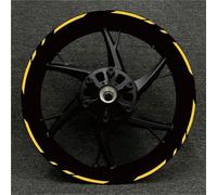 Tank Protector Motorcycle Hub 17 Inch Wheels Stickers for KAWASAK for Ninja 250 400 650 Z1000 Z800 Z900 Z250 Rims Reflective Character Decal(Yellow)