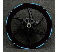 Tank Protector Motorcycle Rims Reflective Character Decal for KAWASAK for Ninja 250 400 650 Z1000 Z800 Z900 Z250 Hub 17 Inch Wheels Stickers(Blue)