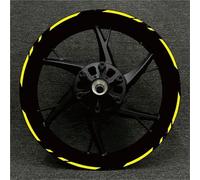 Tank Protector Motorcycle Rims Reflective Character Decal for KAWASAK for Ninja 250 400 650 Z1000 Z800 Z900 Z250 Hub 17 Inch Wheels Stickers(Yellow)