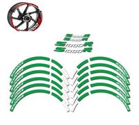 Tank Protector Motorcycle Sticker Wheel Hub Decoration for BMW S1000R S 1000R Rim Stripe Reflective Decal Accessories(Green)