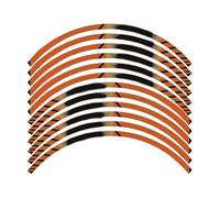 Tank Protector Motorcycle Sticker Wheel Tire Decal for Kawasaki Z750 Z 750 Inner Rim Reflective Decorative Decal Kit Set(Orange)