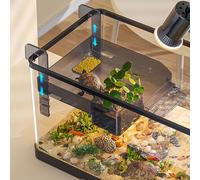Tank rium for Pet Reptiles tic Tortoise rter Enclosure with Water Pump & Filter Ideal Terrapin Habitat Mum Size