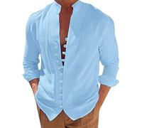 Tank top Blue Shirt Mens Striped Printed Mens t-Shirts Multipack Plain White t Shirt Bodybuilding Beach Party Long Sleeve top Loose Black Black Shirts Long Sleeve t Men