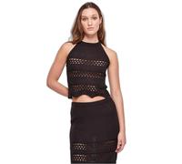 Tank top court knitted woman Urban Classics Noir XS