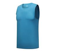 Tank Top Men Clothing Ice Silk for Men Sports Tank Top Large Moisture Wicking Sweatshirt Sleeveless Running Fitness Tank Top Black T Shirt, sky blue, 5XL