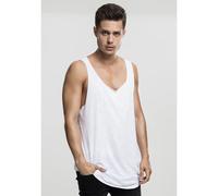 Urban Classics Men's Long Shaped Open Edge Loose Tank Sports top, White (White 220), M