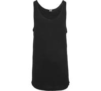 Urban Classics Men Long Shaped Open Edge Loose Tank Top Mens Tank Top Available in Many Sizes S - XXL, Black (Black 7), XL