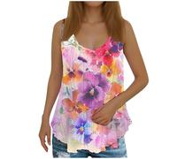 Tank Tops Women UK Today Deals,Ladies Summer Tops Elegant Going Out Hollow Out Scoop Neckline Camisoles Casual Loose Fit Sleeveless Tshirt Work Blouses Tees Swing Flowy Cami Vest Tops