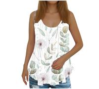 Tank Tops Women UK Today Deals,Ladies Summer Tops Elegant Going Out Hollow Out Scoop Neckline Camisoles Casual Loose Fit Sleeveless Tshirt Work Blouses Tees Swing Flowy Cami Vest Tops