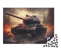 Tank War Machine Battlefield 1000pcs Mini Puzzle For Adults Challenging