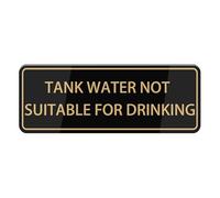 Tank Water Not Suitable For Drinking Sign, Self Adhesive Sign For Front Door Or Wall Quick And Easy Installation Premium Metal Tin Design For Home, Office, Public, Yard 4×16 Inch