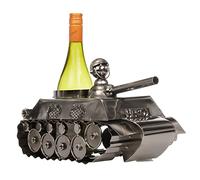 Tank Wine and Spirit Bottle Holder - Unique Military-Themed Bar Accessory - Sturdy Display Stand for Wine, Whiskey and Spirit Bottles