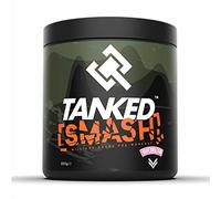 Tanked Smash Pre Workout Powder 250g - Energy Drink with Creatine Monohydrate - Improves Focus & Intensity Levels - 50 Servings (Grape Bubblegum)