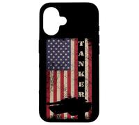 Tanker Abrams Tank Crew Veteran American Flag Case for iPhone 16