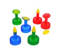 TankerStreet 6 Pack Plastic Bottle Caps Watering Can Garden Spikes Seedling Bottle Top Waterers de PVC Sprayer for 28 mm Drinking Bottles of Sprinkler Seeds