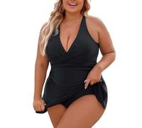 Tankini Sets for Women UK, Tummy Control Plus Size Tankini Swimsuits Low Waisted Tie Side Two Piece Tankini Swimsuits for Women Tummy Control Bathing Suit from Son Try Before You Buy Black