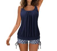 Tankini Women's Swimwear Set Leisure Swimsuit Two Piece Tankini Set Elegant Swimsuits Tankini Top Swimming Shorts Tankini Tummy Control Swimwear Set Leisure Tankini Swimsuit Two Piece Tankini Set, 1