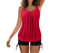 Tankini Women's Swimwear Set Leisure Swimsuit Two Piece Tankini Set Elegant Swimsuits Tankini Top Swimming Shorts Tankini Tummy Control Swimwear Set Leisure Tankini Swimsuit Two Piece Tankini Set, 3