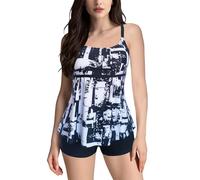 Tankinis for Women UK Mastectomy Bathing Plus Size Swimdresses Casual Bikini Beach Wear Swimsuits Flattering Swimdress Chlorine Resistant Tankini Sports Swim Bikinis Costumes