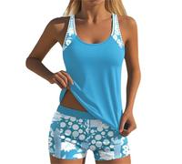 Tankinis for Women UK Mastectomy Swim Holiday Costumes Plus Size Swimdresses Flattering Suits Period Tankini Two Piece Swimsuits Shorts and Top Set Costume Bathing Swimming