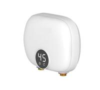 Tankless Electric Water Heater Under Sink Instant Hot Water Oversink Instantaneous Water Heater, Tankless Electric Water Heater Compact and Durable(Bianco,3800W(110))