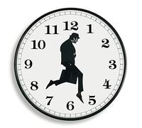TANKRIN Ministry of Silly Walks Clock, Silly Walk Wall Clock, A Interesting Wall Clock for Living Room Decor, Bedroom, Kitchen, Novelty Home Decor Gifts (Black-2)