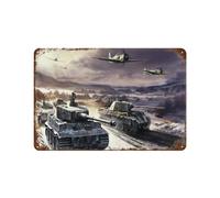 Tanks and planes,Tin Sign Vintage Wall Poster Retro Iron Painting Metal Plaque Sheet for Bar Cafe Garage Home Gift Birthday Wedding,20 x 30 cm (8 x 12 inch)-S60